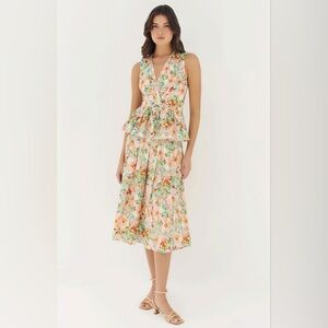 NWT Hutch Emry Skirt in Multi Garden Azalea Stretch Poplin Size Small